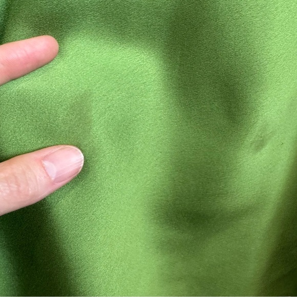 ASOS Design Satin Tie Front Size 4 Midi Dress Green Evening Lightweight Glam - Picture 13 of 15